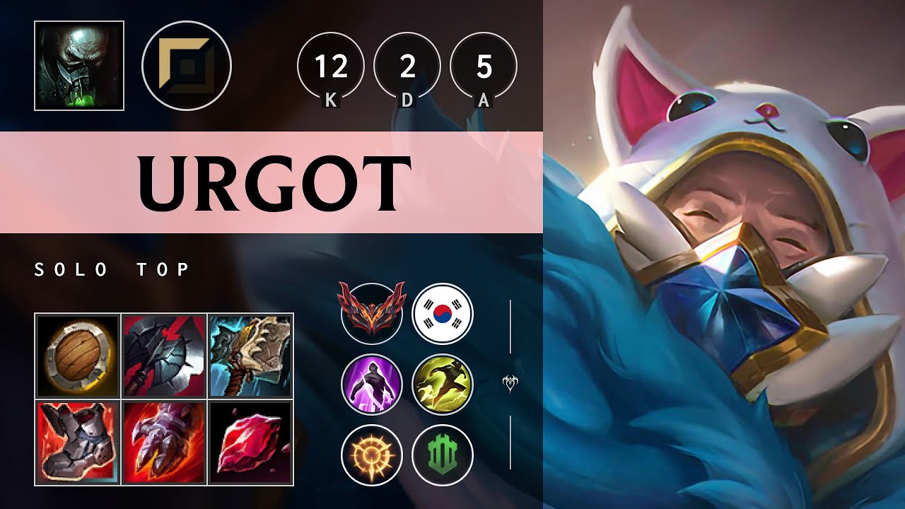 Urgot Top vs Gnar - KR Grandmaster Patch 25.18