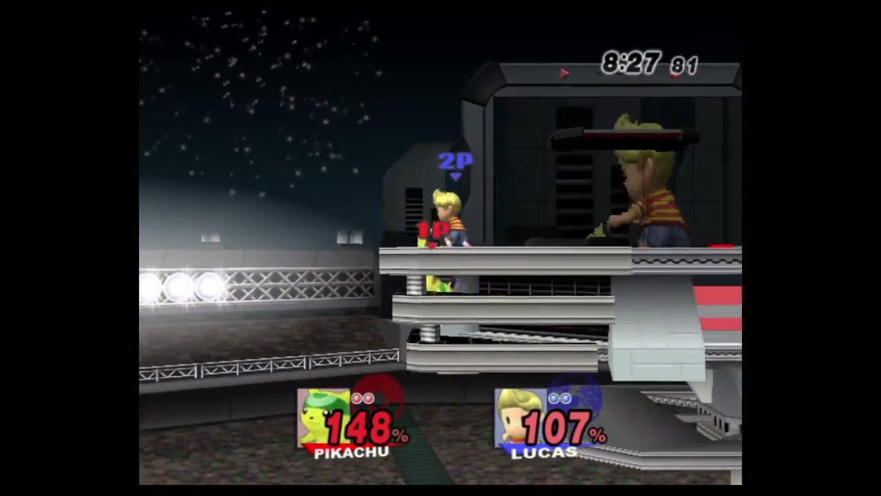 SSBB TAS Pikachu vs Lucas