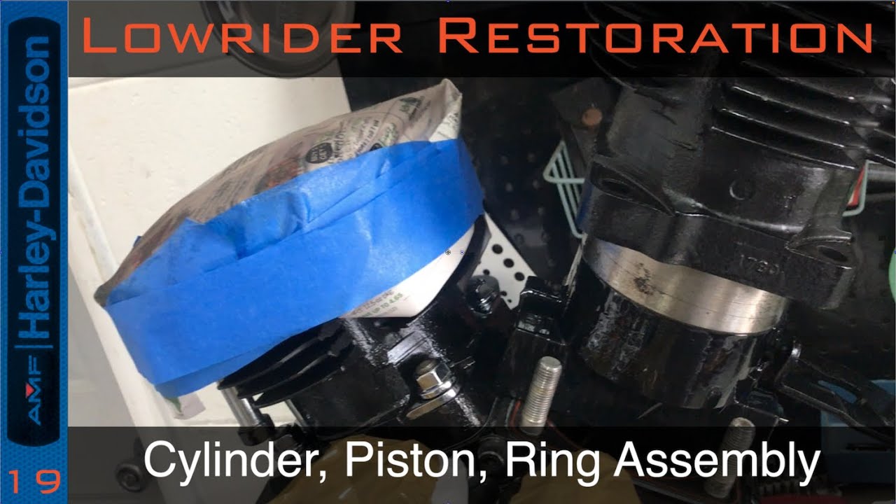 AMF Shovelhead Lowrider Restoration -19 - Piston, Ring and Cylinder Installation