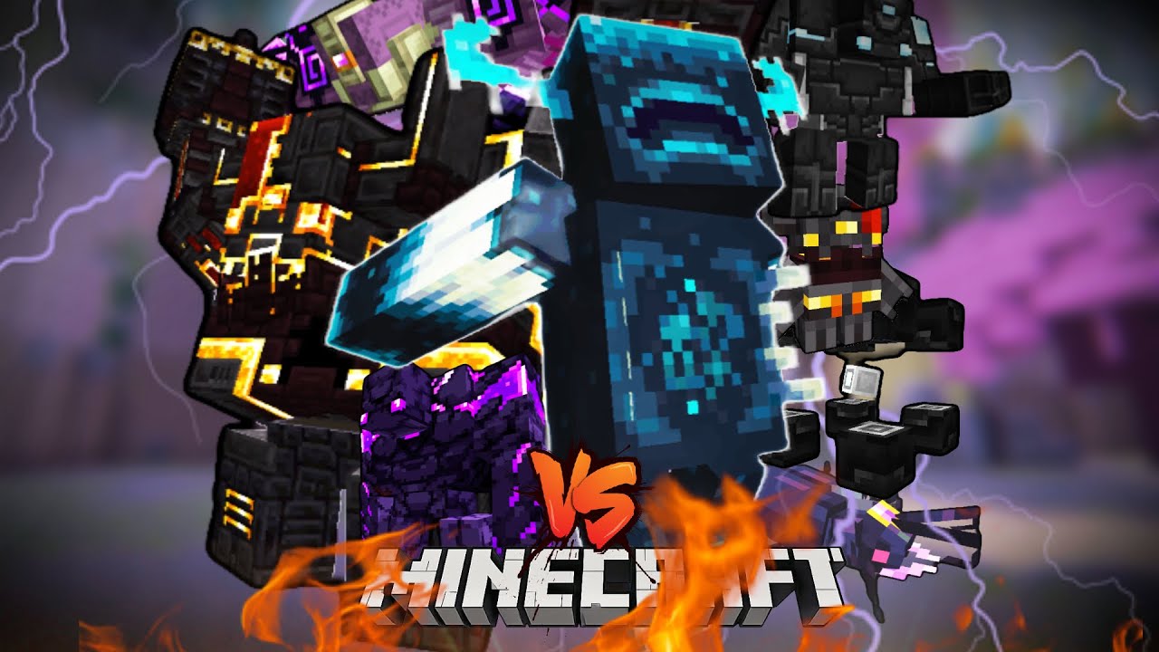 Warden vs  EEEAB and L_Ender 's Cataclysm Golem Army | Minecraft Mob Battle