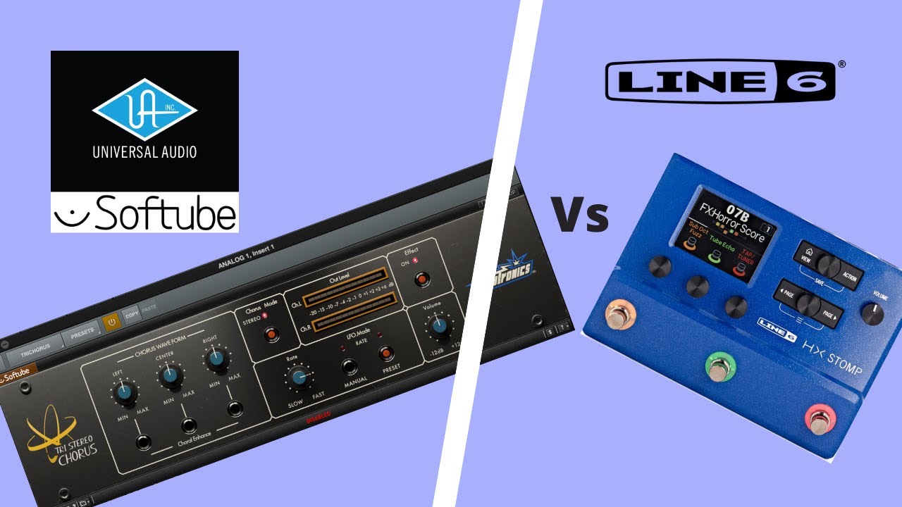 Line 6 HX Stomp (Helix) Trinity Vs UAD (Universal Audio) Dytronics Tri-Stereo Chorus (Softube)