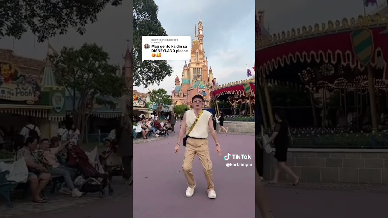 TikTok Star (3 Million followers) Karl Limpin danced to SB19's GENTO at Hong Kong Disneyland!