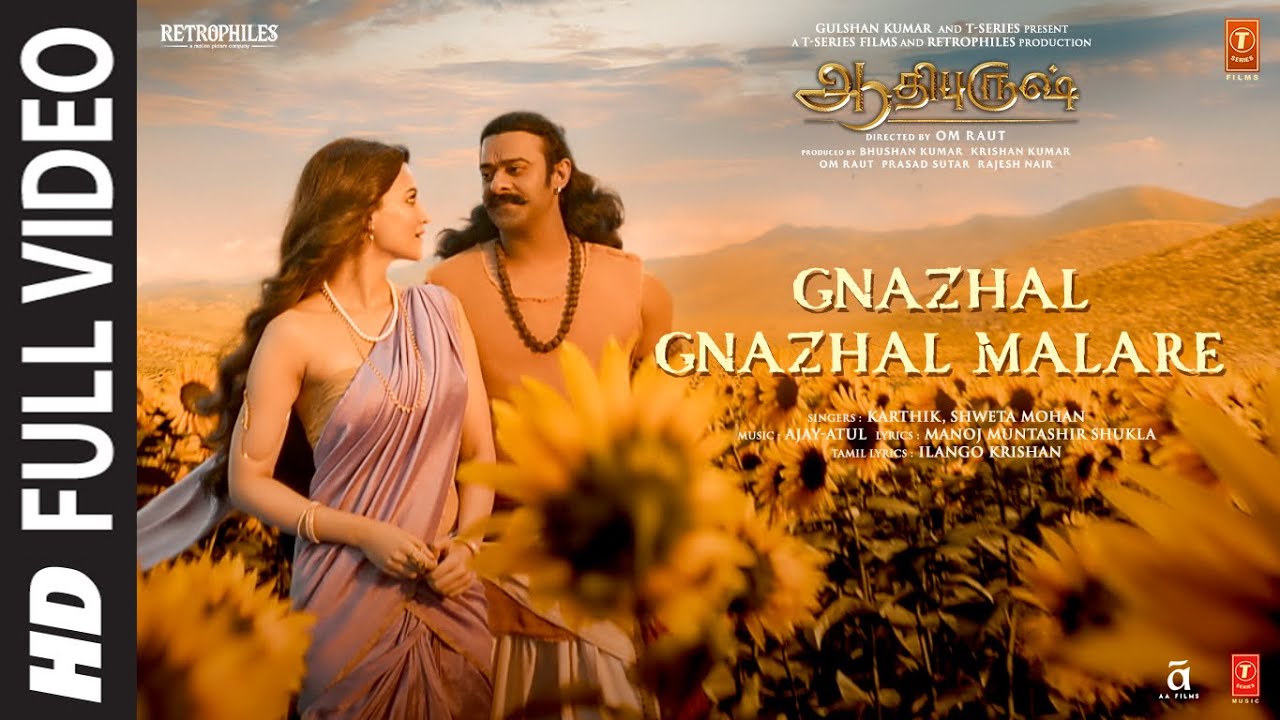 Full Video: Gnazhal Gnazhal Malare Song | Adipurush | Prabhas |Ajay Atul,Ilango Krishan