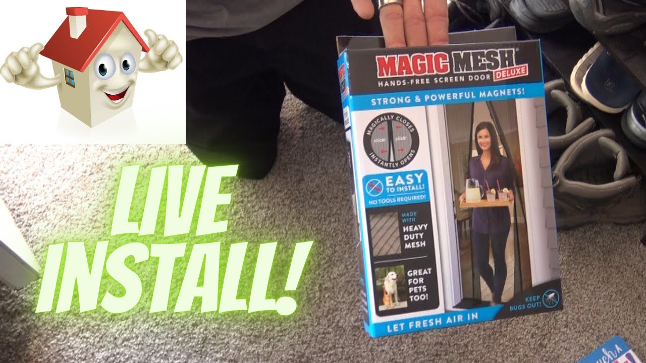 Установка и обзор сетчатой ​​двери Magic Mesh | Магнитная сетчатая дверь | Действительно ли работ...