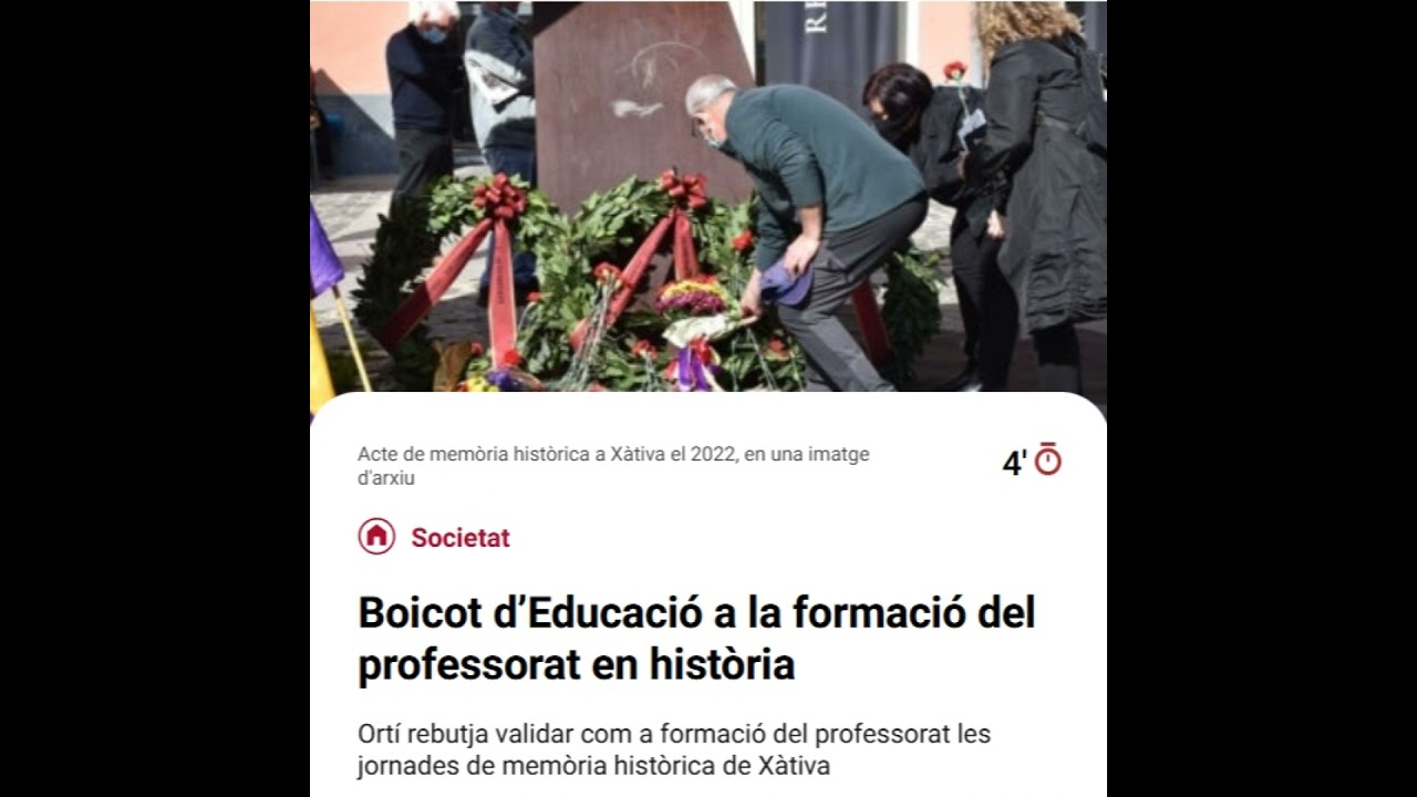 Boicot d’Educació a la formació del professorat en història