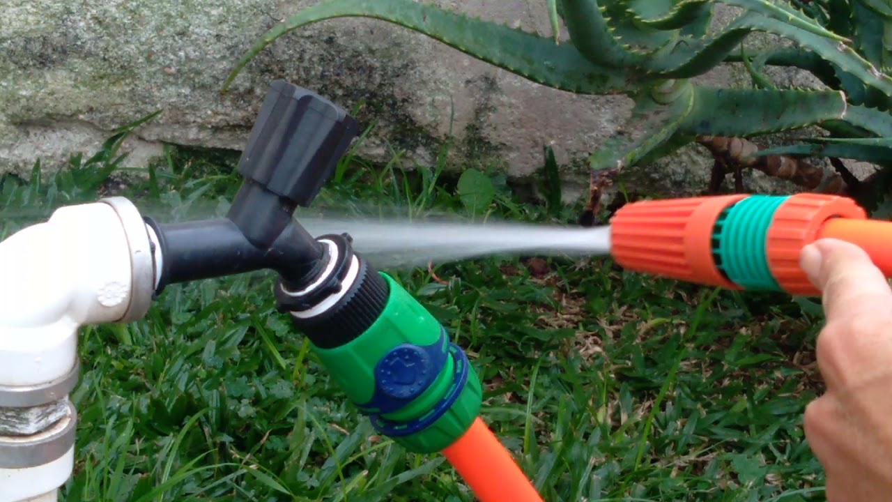 Como coloquei adaptador para mangueira.