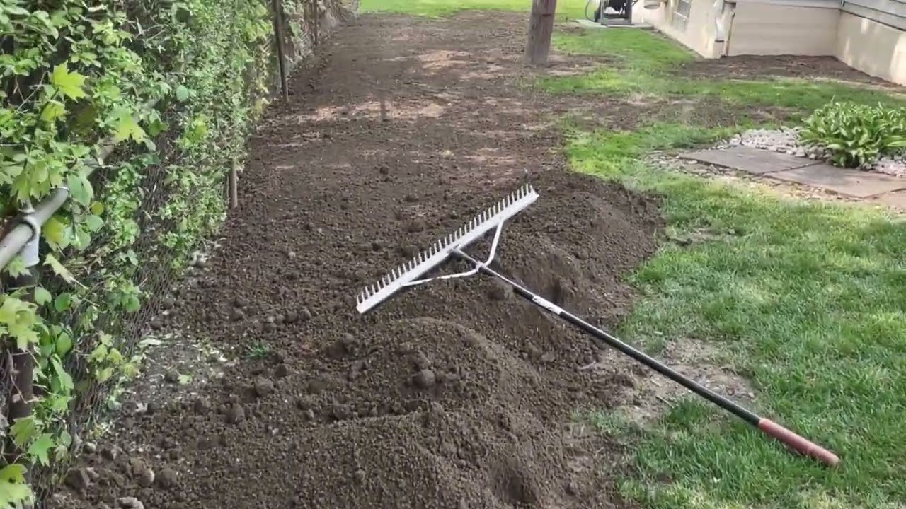 Screened topsoil Landscape job