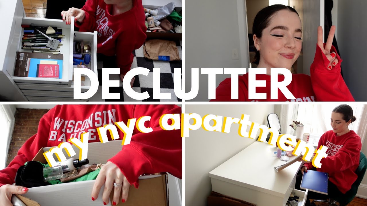 cleaning out my new york city apartment: massive makeup clean out and office declutter