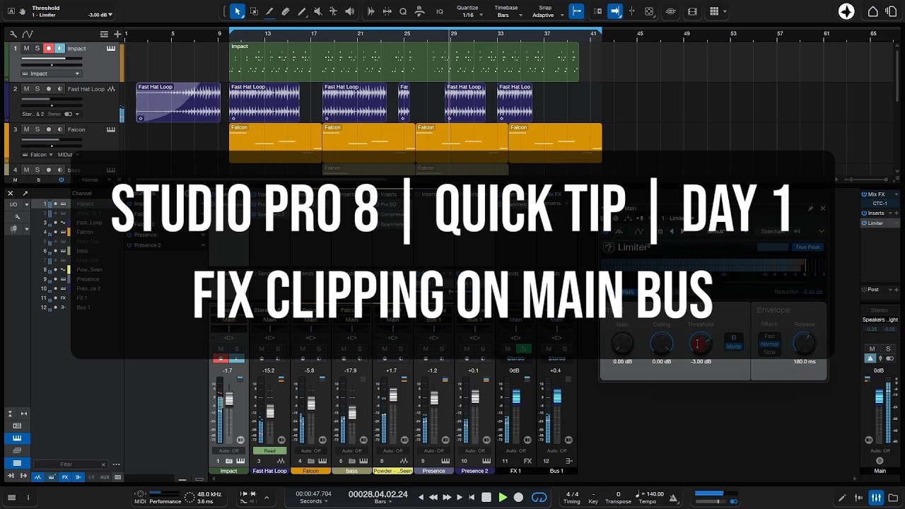 Изучение Studio Pro 8 | Быстрый совет, день 1 | Исправление клиппинга на основной шине