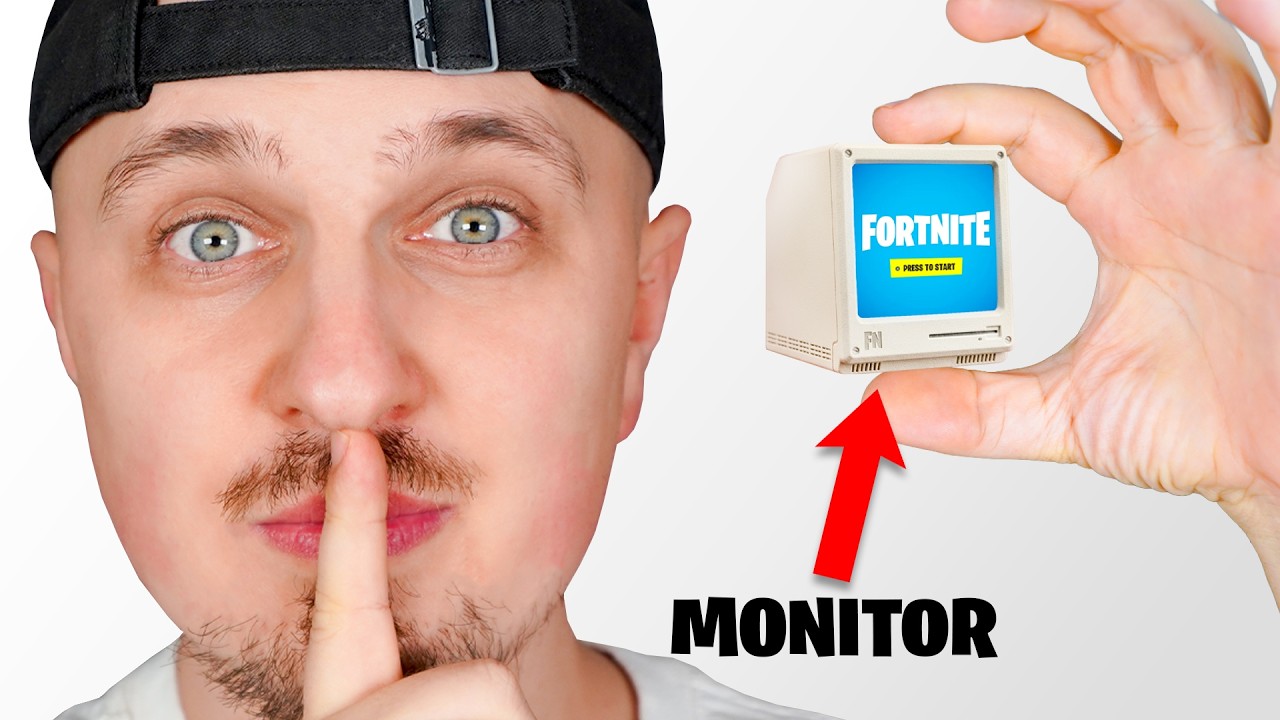Zagrałem Na NAJMNIEJSZYM Monitorze NA ŚWIECIE w Fortnite
