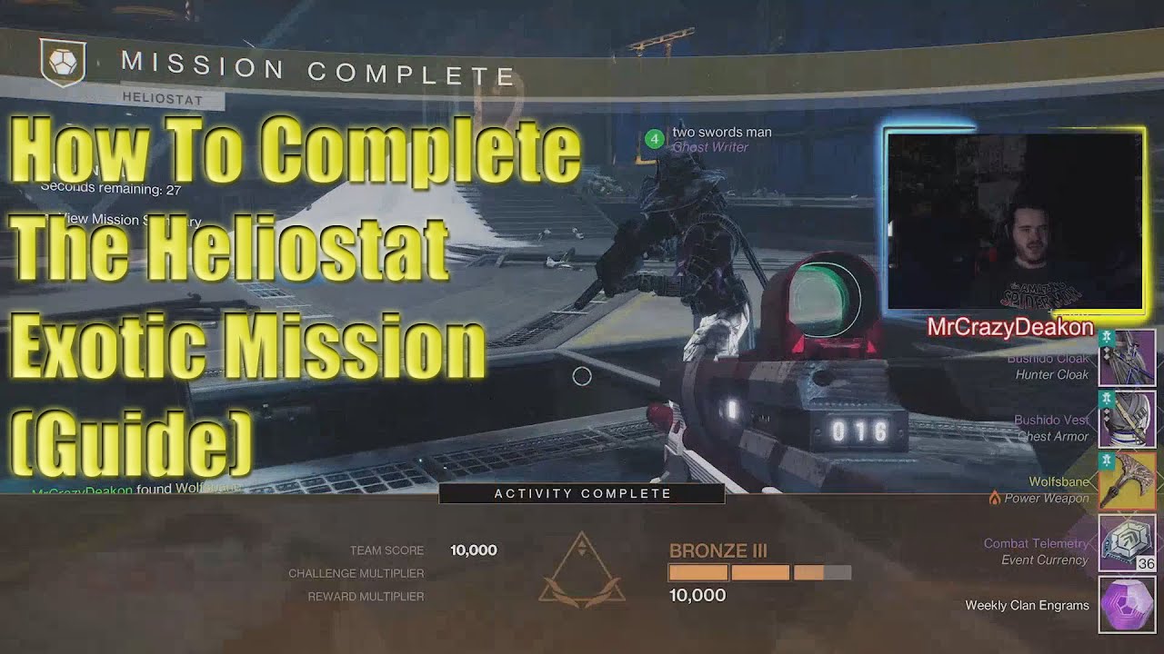 Destiny 2 How To Complete The Heliostat Exotic Mission (Guide)