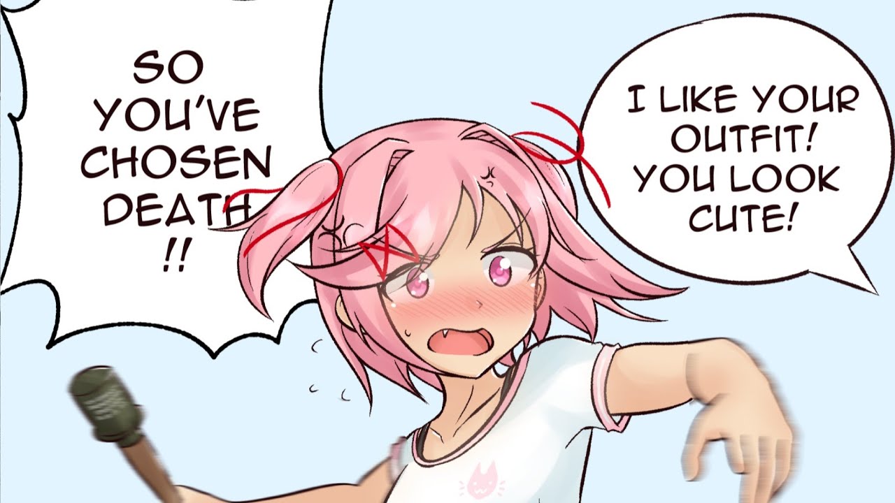 Natsuki DDLC - Teasing Natsuki #shorts  #natsuki #comicdub