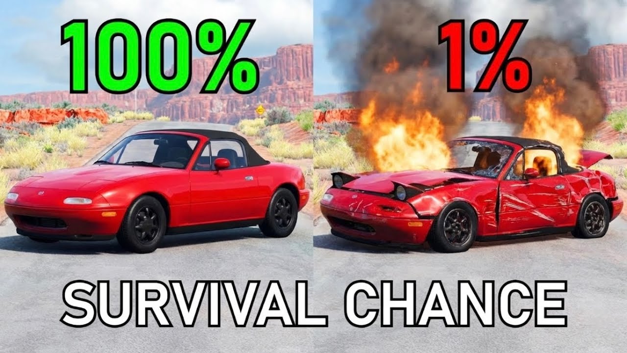 Realistic Survival Chance Crash Testing Ep.26 | BeamNG.drive