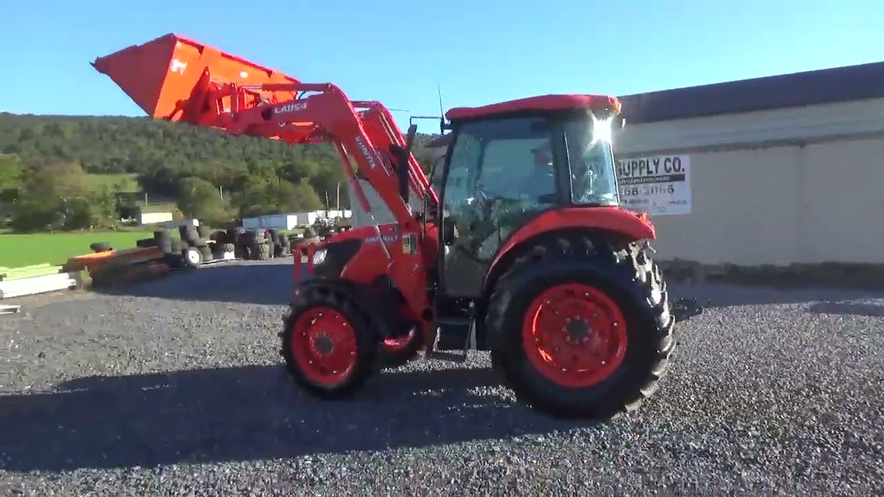 2017 Kubota M6060 Cab Farm Utility Tractor Loader 4X4 Cab Heat Air Rear Remotes 8 Speed For Sale !!!