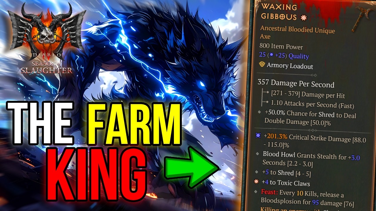 Diablo 4 The FASTEST SHRED DRUID BUILD FOR SEASON 12