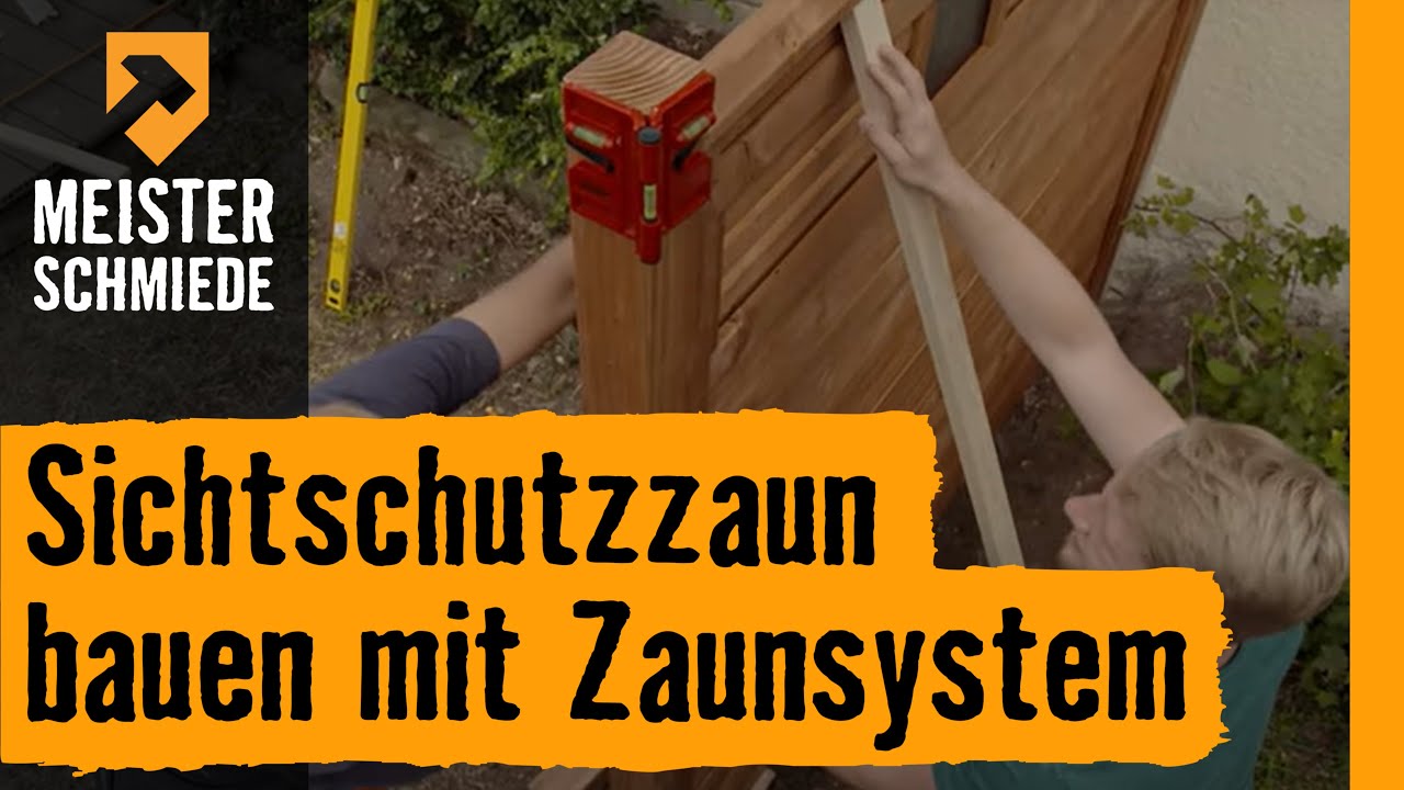 Sichtschutzzaun bauen mit Zaunsystem