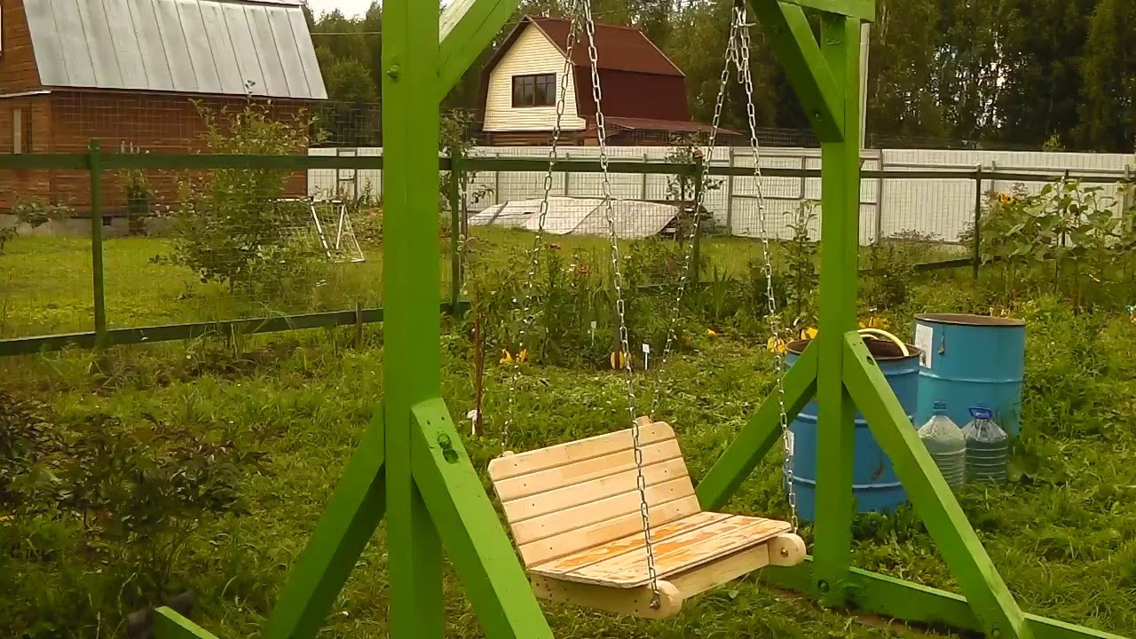Качели для дачи своими руками
