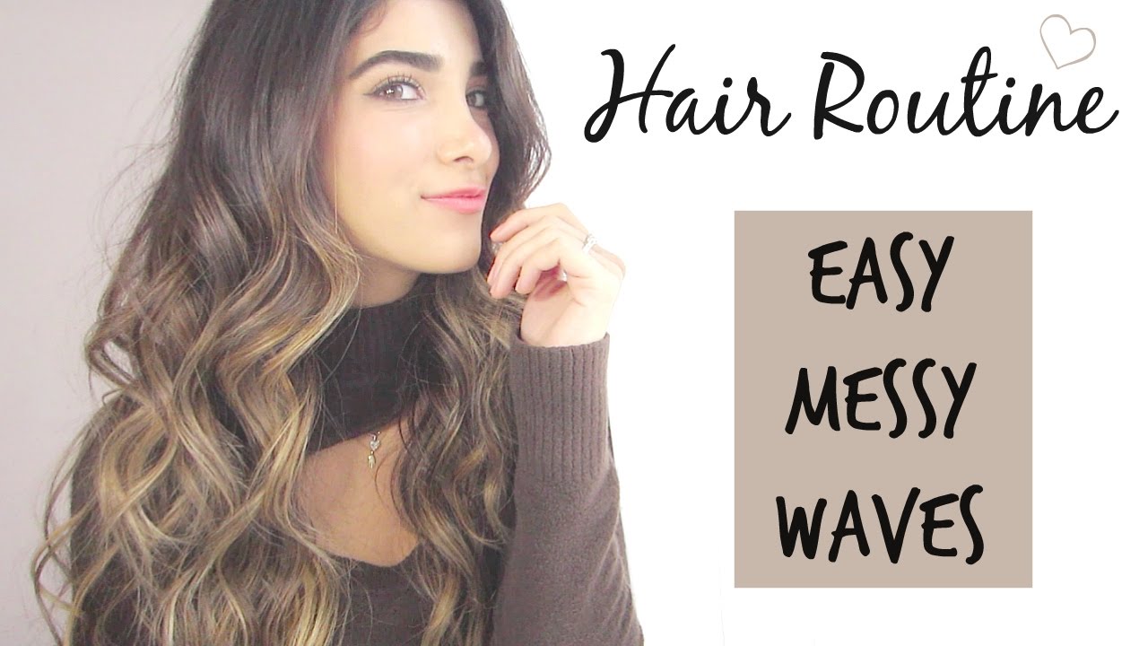 EVERYDAY HAIR ROUTINE 2017 | Easy Messy Waves Tutorial
