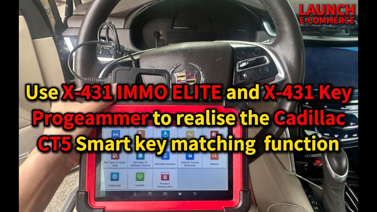 Use X-431 IMMO Elite and X-431 Key Programmer to realise the CadillacCT5 Smart key matching function