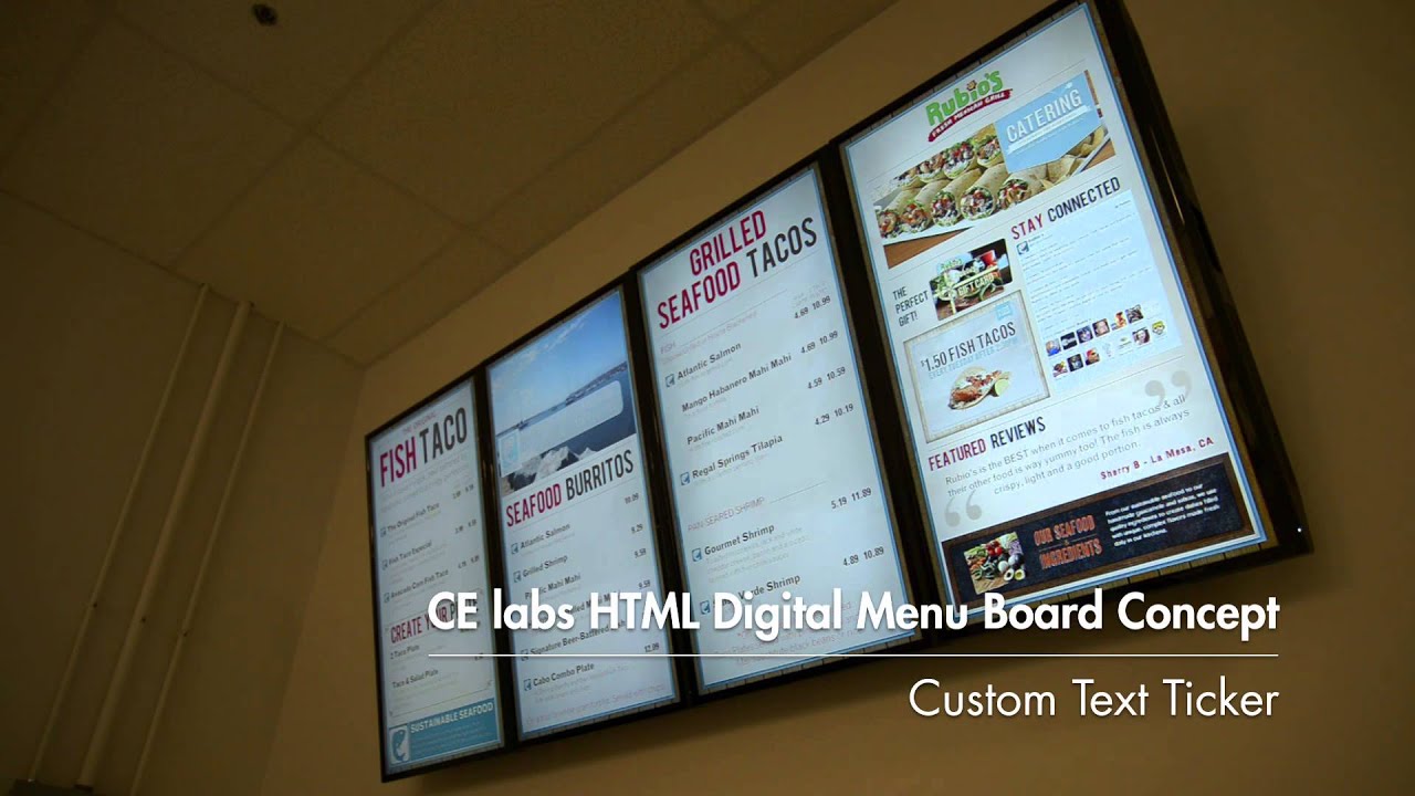 Digital Menu Board Concept