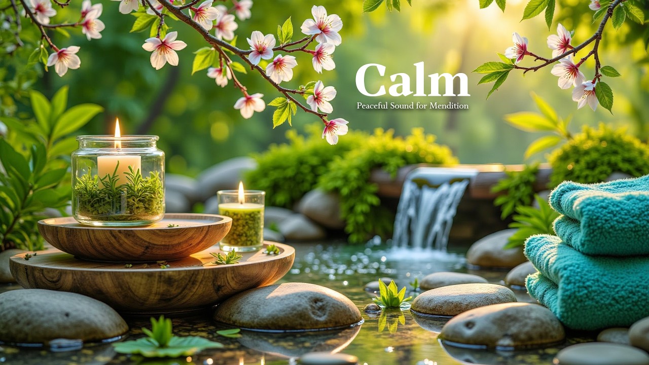 Звуки воды + расслабляющая музыка 🌿 Спокойная музыка для умиротворения и расслабления, спа-процедур