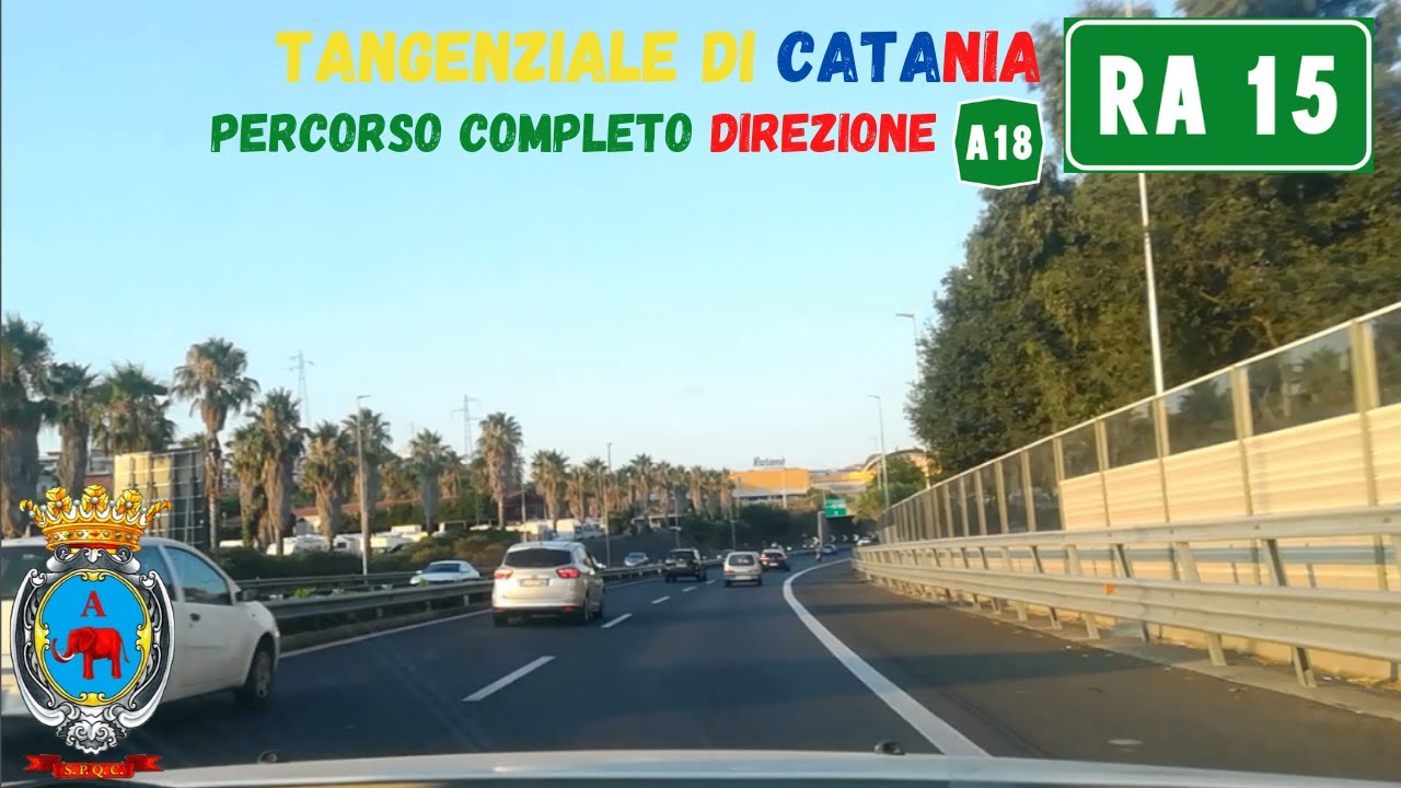 Tangenziale di Catania (RA15) : percorso completo ( direzione A18 Me-Ct )