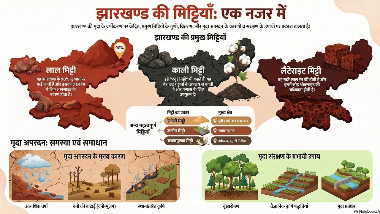 झारखंड की मिट्टियाँ।।