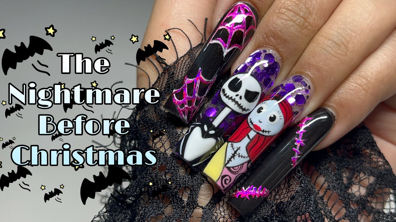 The Nightmare Before Christmas | Halloween Nails | Acrylic Nails