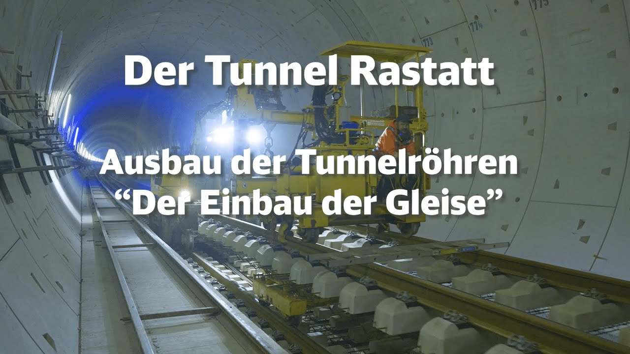 Tunnel Rastatt: Einbau der Gleise