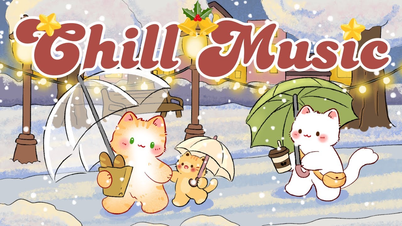 Chill Lofi Kitty ⛄🌳2 Hour Cafe Song 🎁🌟 Stream cafe 🍓cute & relaxing music 🍪 Make Your Day Better