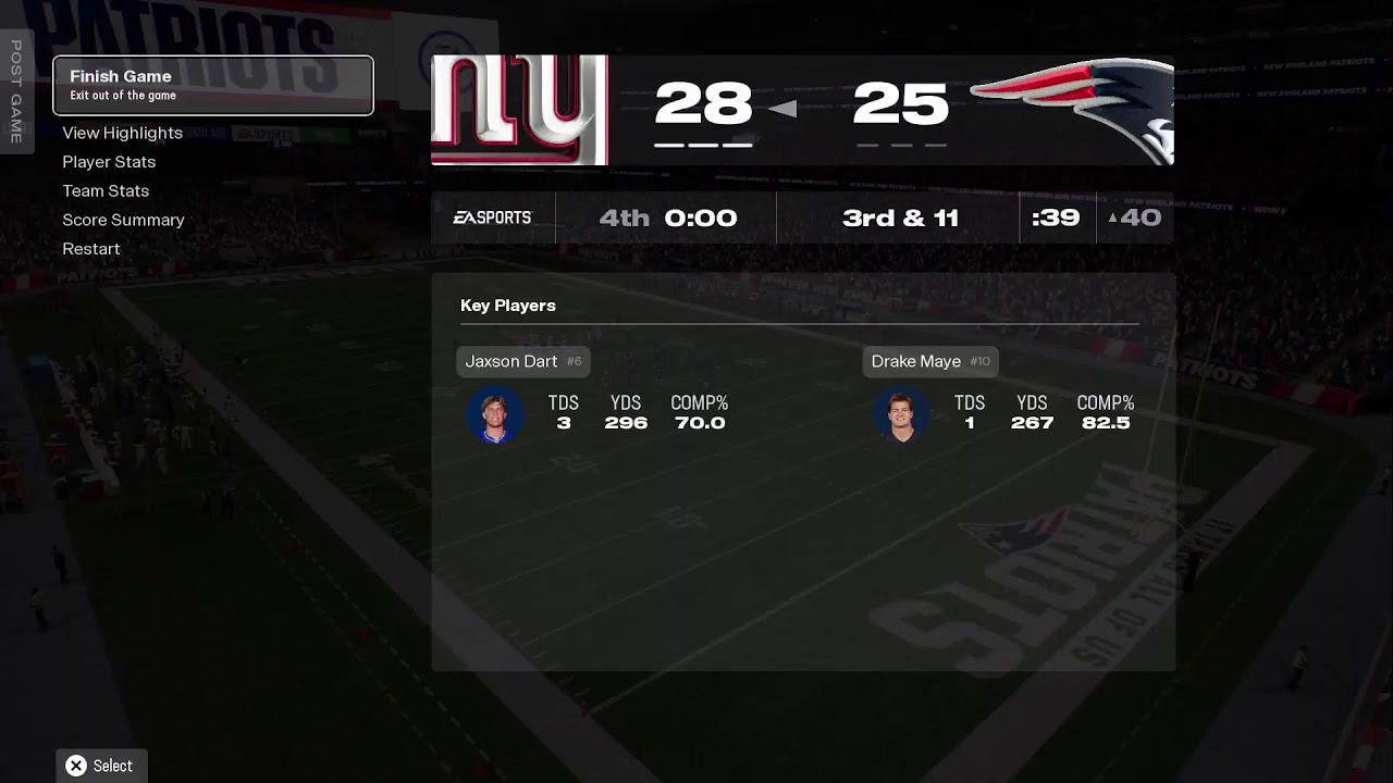 GIANTS vs PATRIOTS MNF 🛑LIVE #madden #NFL