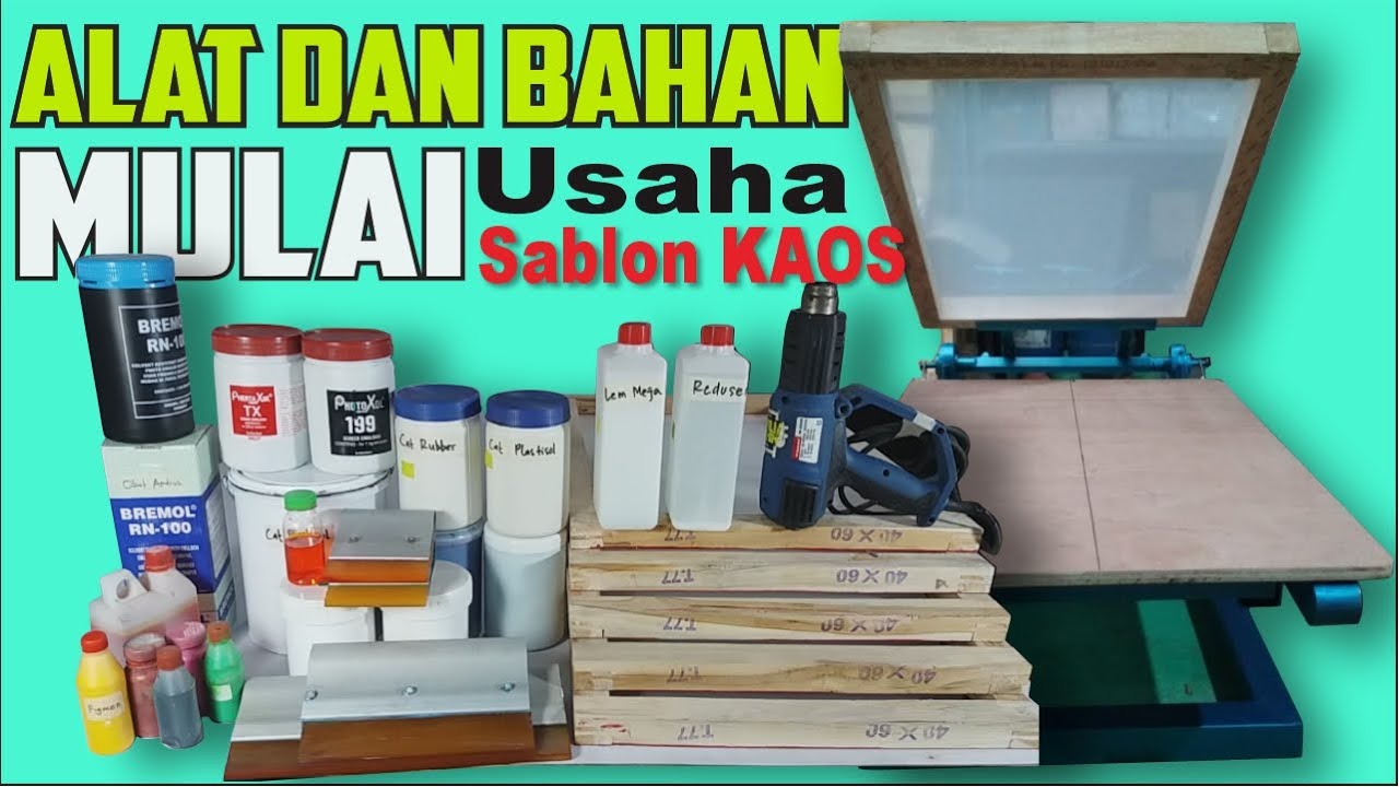 REVIEW ALAT DAN BAHAN MULAI BUKA USAHA SABLON KAOS