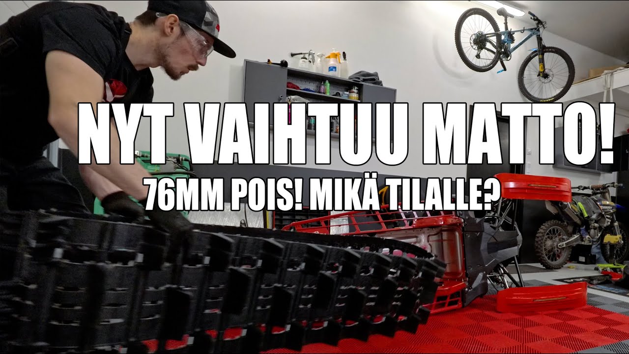 Miten vaihdetaan telamatto uuteen Lynx Shredderiin?! - Matalempaa lappua alle!🔧🔨