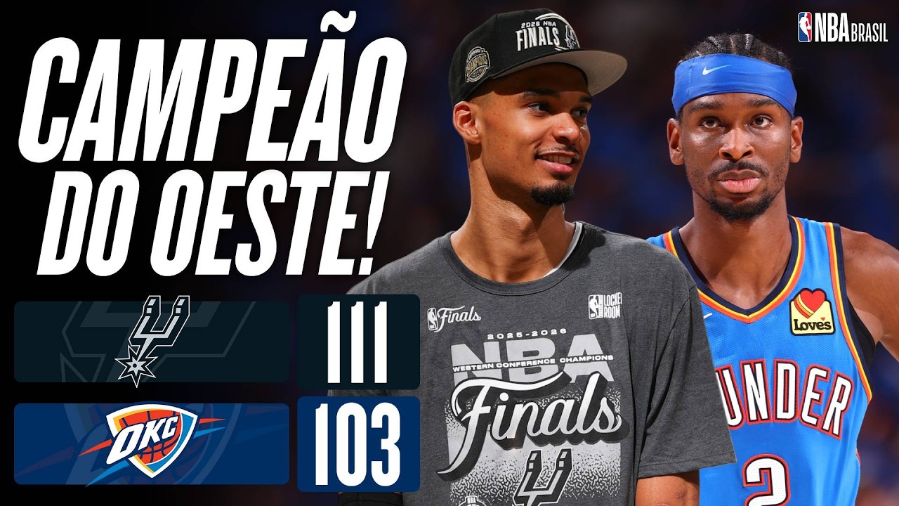 WEMBANYAMA bate THUNDER no Jogo 7 e conduz SPURS &Agrave;S FINAIS DA NBA  - Melhores Momentos
