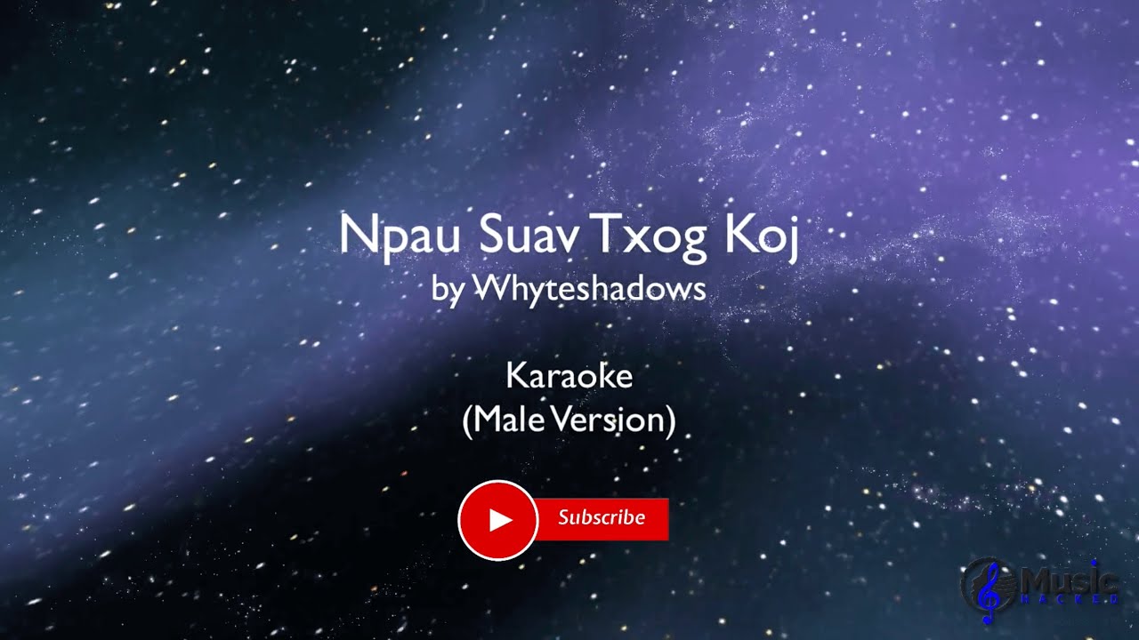 Npau Suav Txog Koj by Whyteshadows | Karaoke | Male Version