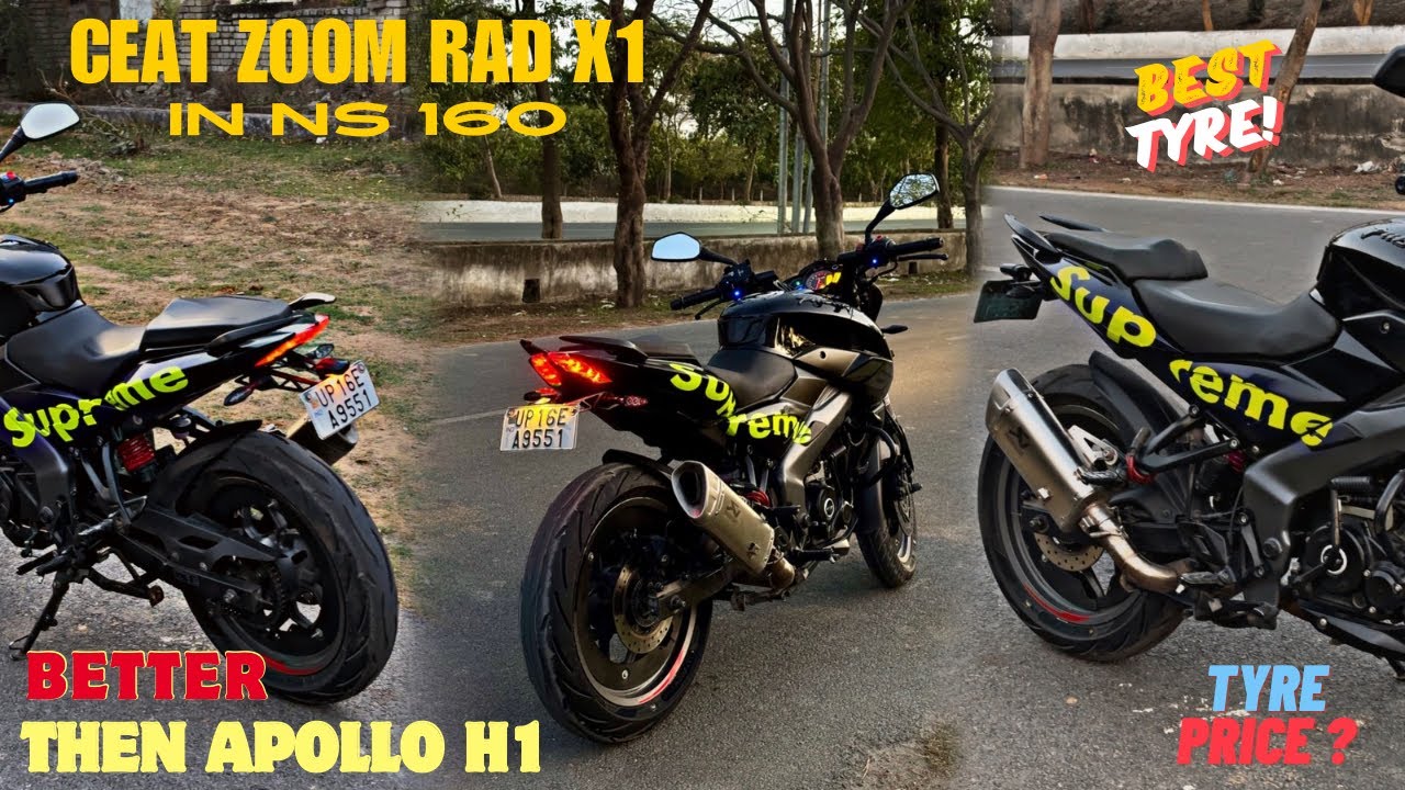 Ceat zoom rad x1 150/60 r17 tyre in ns160 😍| best tyre under 5000 | ns 200 fat tyre upgrade 🤩