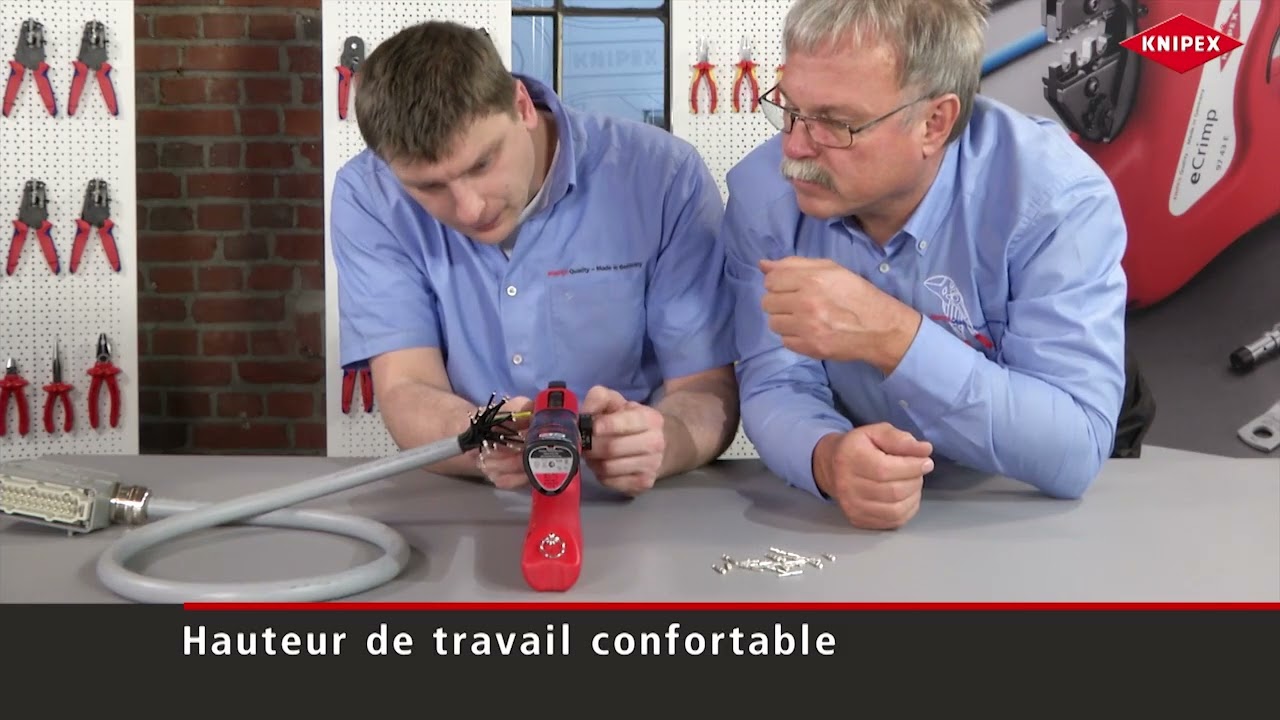 🎥 KNIPEX WORKSHOP TV - KNIPEX eCrimp 97 43 E &ndash; Pince &agrave; sertir universelle &eacute;lectrom&eacute;canique