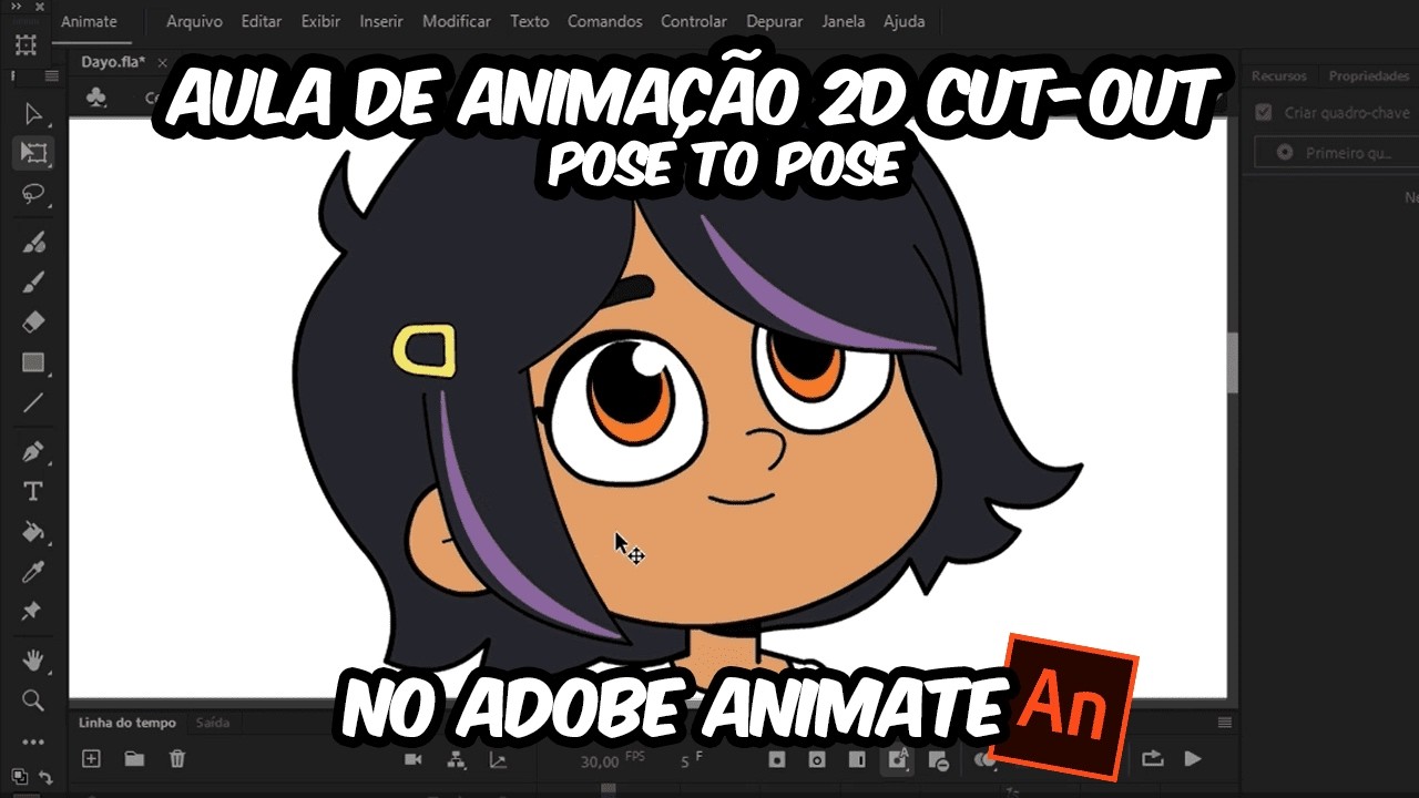 AULA DE ANIMAÇÃO NO ANIMATE - POSE TO POSE