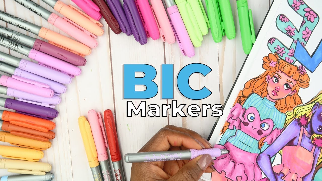 SKETCHBOOK ART WITH BIC MARKERS | These are alcohol based markers