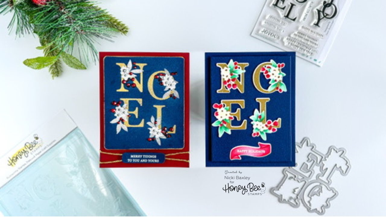 Heat Embossing Ideas with the Floral Noel Stencil