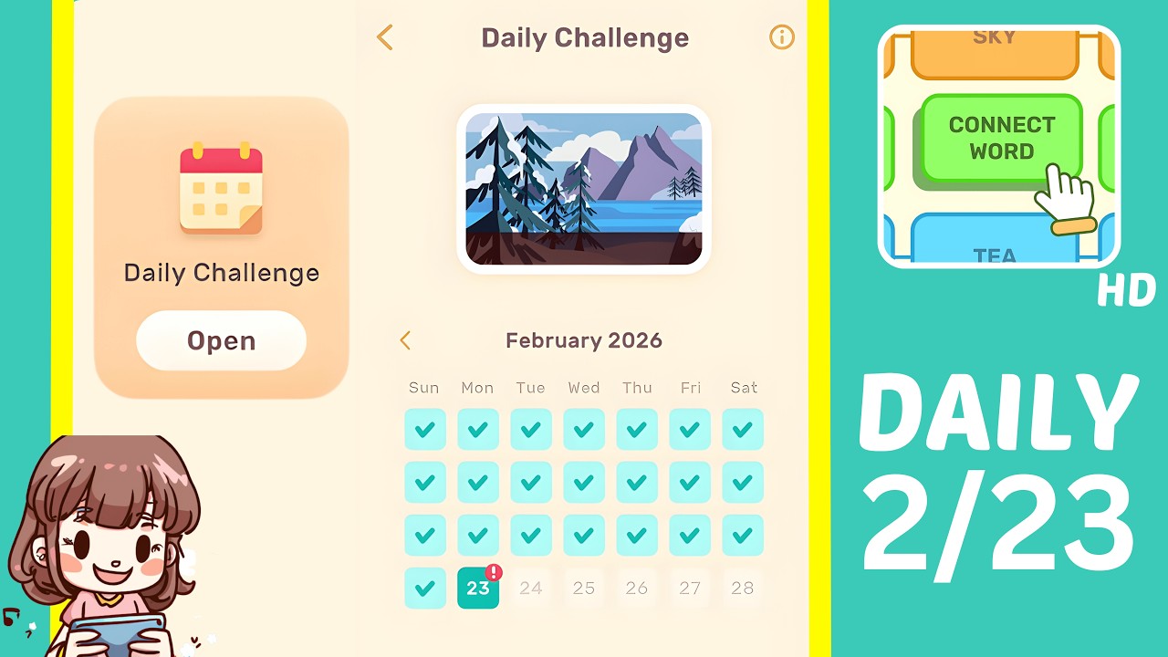 Connect Word Daily Challenge February 23 Answers Walkthrough