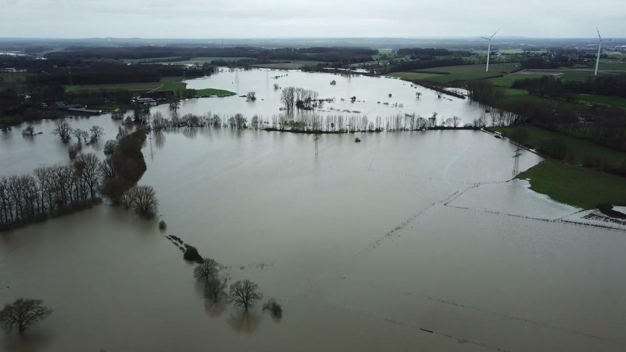 Lippe Hochwasser in Waltrop / Selm Bork