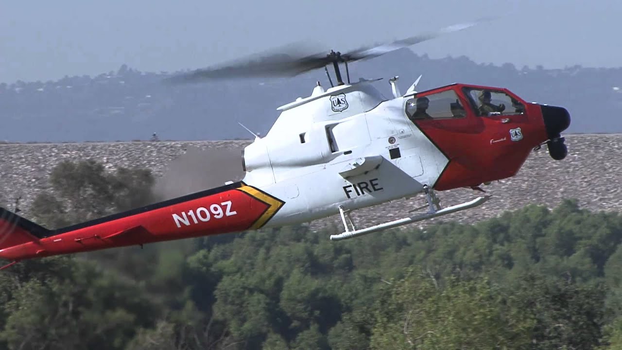 USFS Bell 209 AH-1S FireWatch Cobra Landing