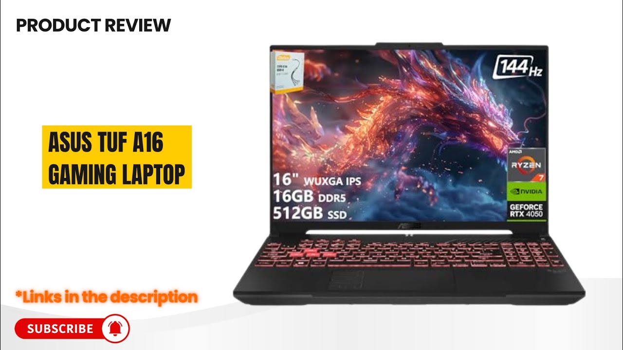 Обзор игрового ноутбука ASUS TUF A16 🔥 Ryzen 7 7445HS + RTX 4050 | 144 Гц 16” WUXGA