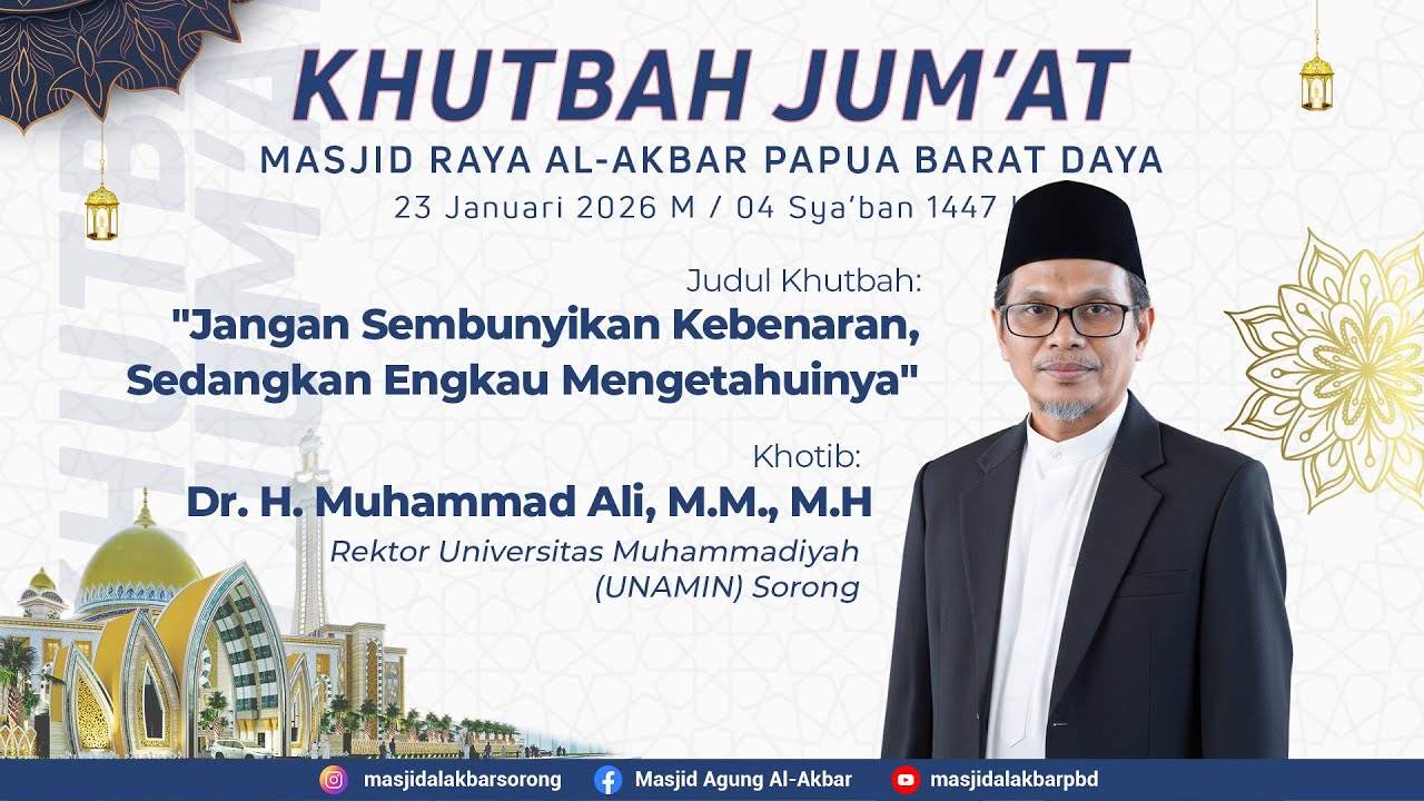 Jangan Sembunyikan Kebenaran, Sedangkan Engkau Mengetahuinya - Dr. H. Muhammad Ali, M.M., M.H