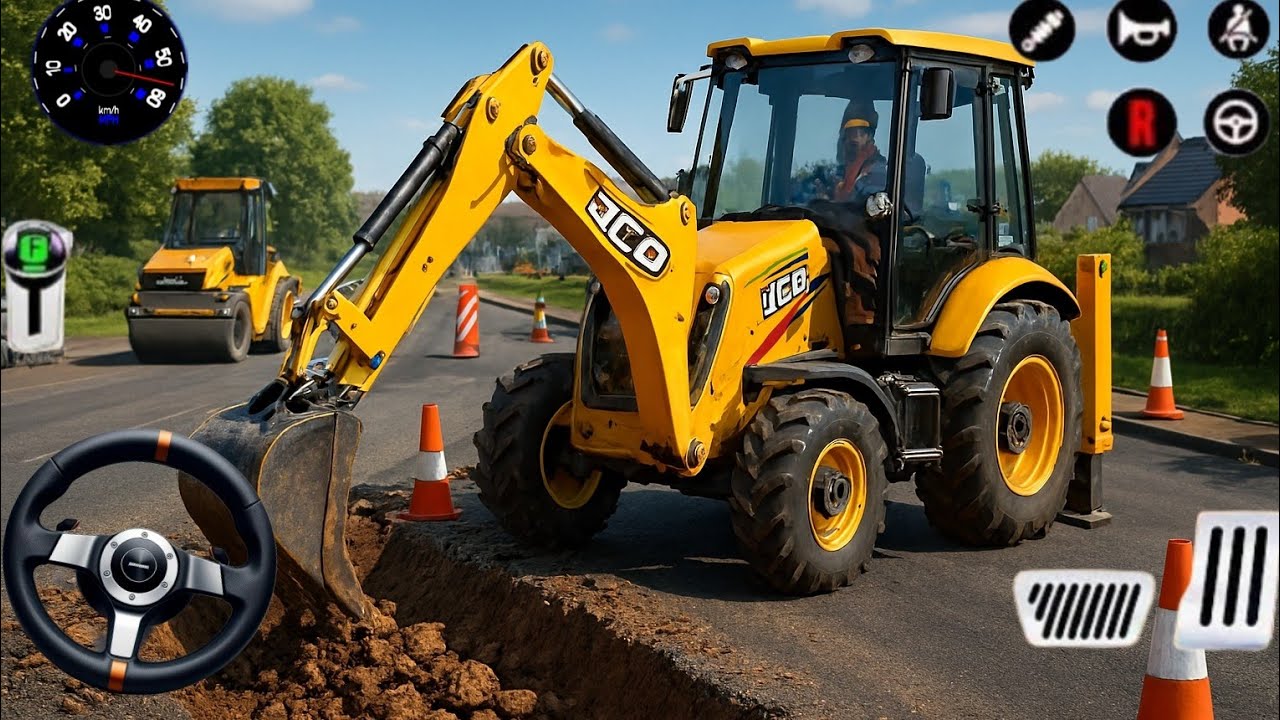 JCB Game 3D Road Construction Simulator | Real JCB Work 3D - Android Gameplay 