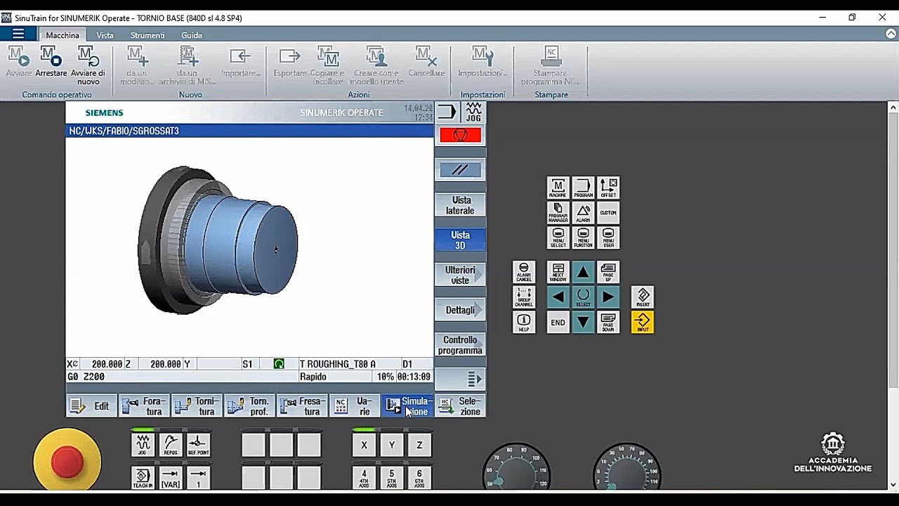 Correzione esercizio di sgrossatura al tornio - Corso base Programmazione CNC (ISO)