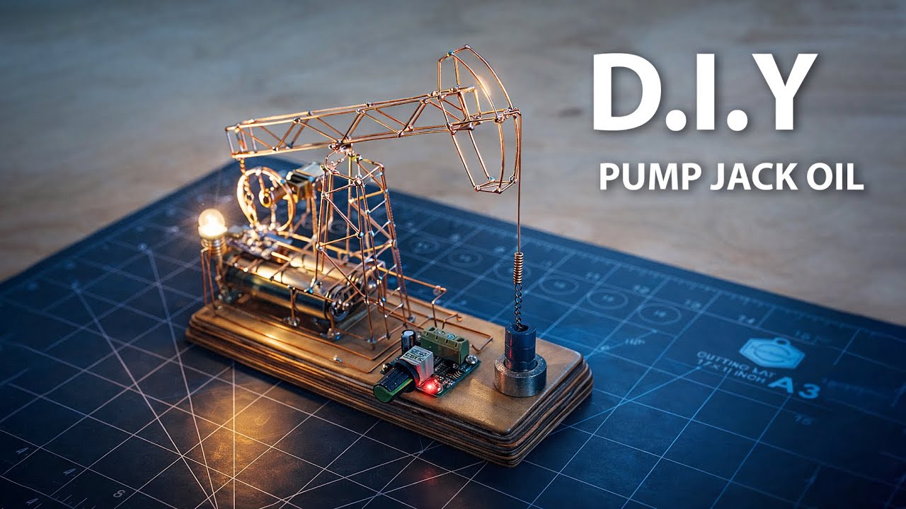 [Satisfying] Make Your Own Oil Rig Pumpjack Desk Lamp