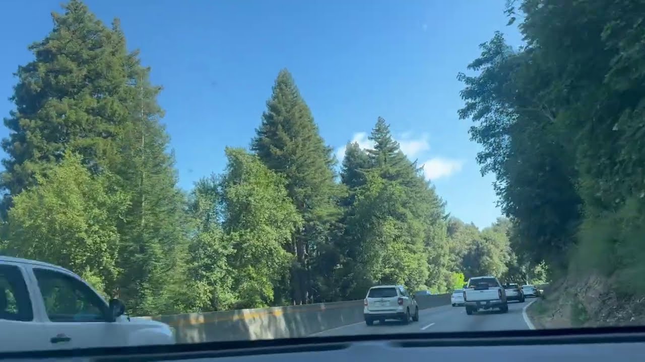 Los Gatos Highway 17 to Downtown Santa Cruz a Forest Drive to Busy City Street