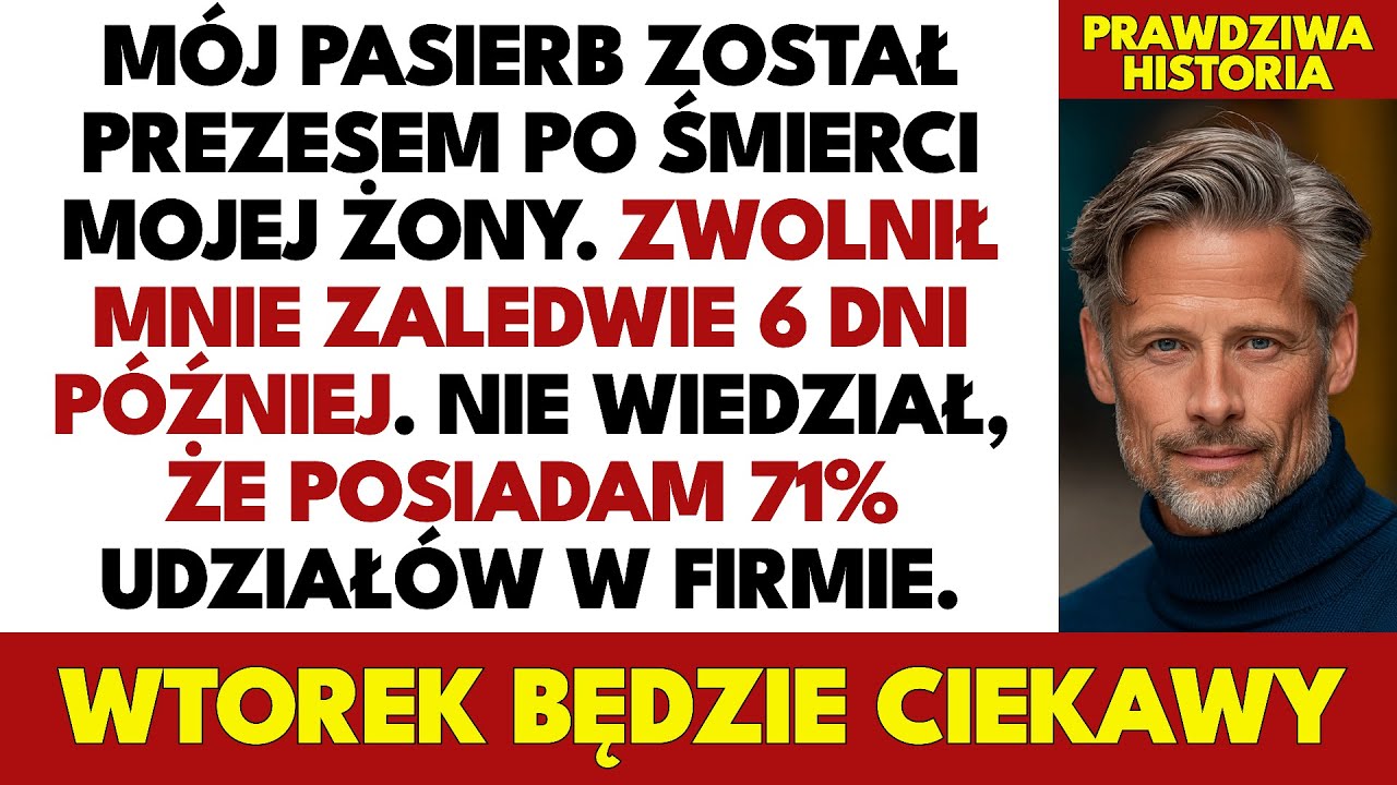 Pasierb Został Prezesem Po Śmierci Żony — Zwolnił Mnie 5 Dni Później | Historia Zemsty